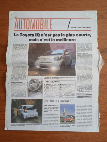 Page journal toyota iq - page, de